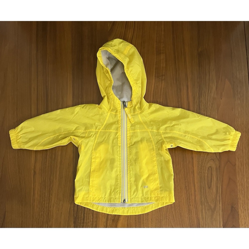 LL Bean Kids Baby 6-12 Months Discovery Rain Wind Jacket Coat Yellow